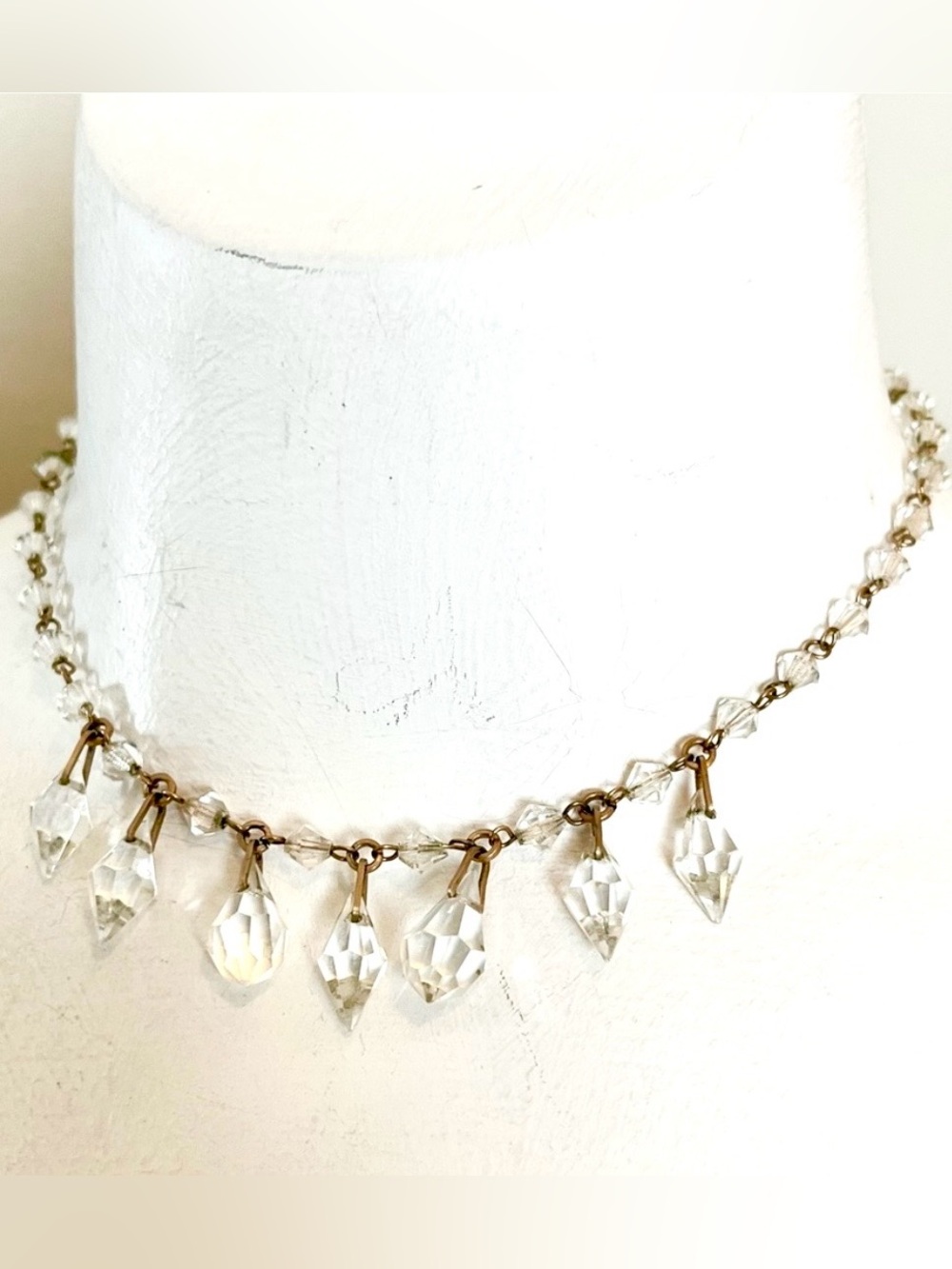Vintage 30s Crystal Fringe Necklace